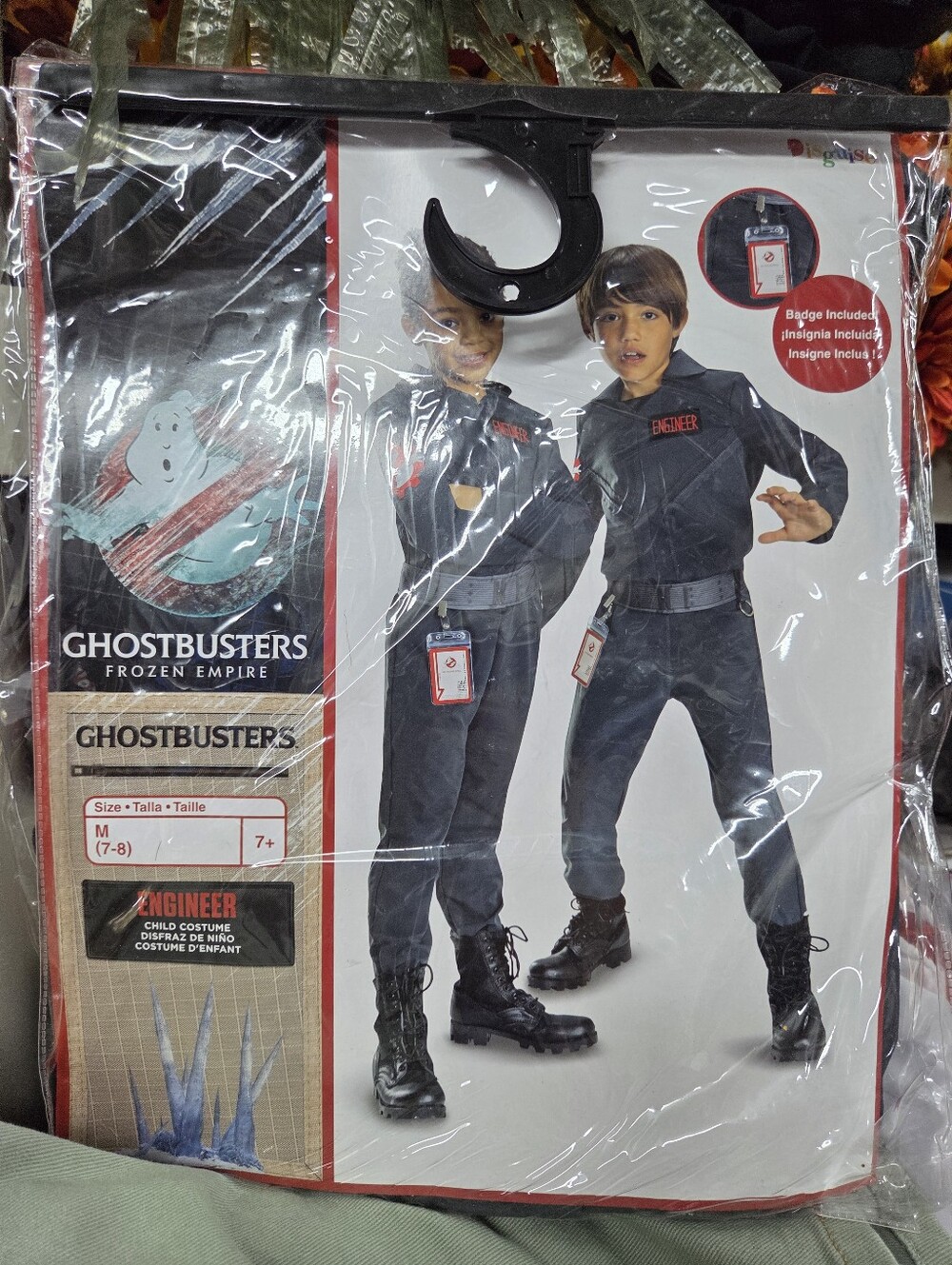 Ghostbusters Frozen Empire Kids Engineer Costume - Black with Red Patch